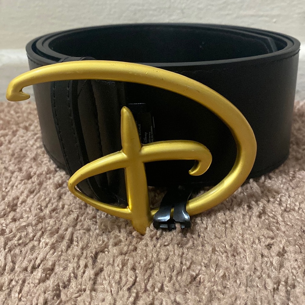 Disney buckle logo belt